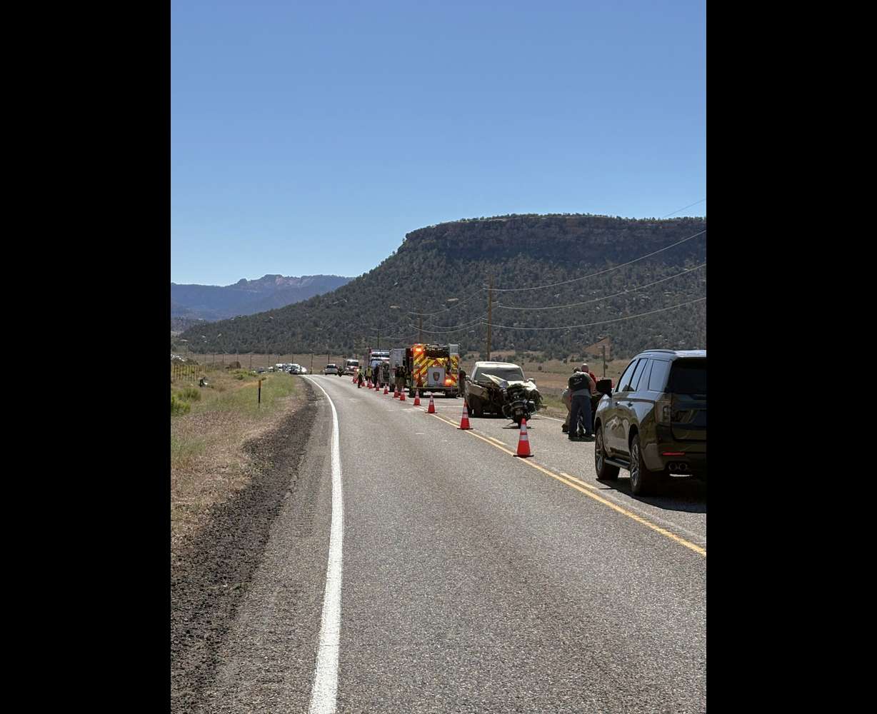 One person is dead and another is in critical condition Friday after a crash involving three vehicles and a motorcycle on state Route 59 southeast of Hurricane.