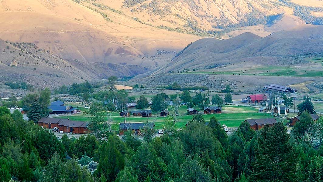 Twin Peaks Ranch State Park in Salmon, Idaho, Friday. The park offers 25 full-service cabins, a lodge and a restaurant, among other amenities.