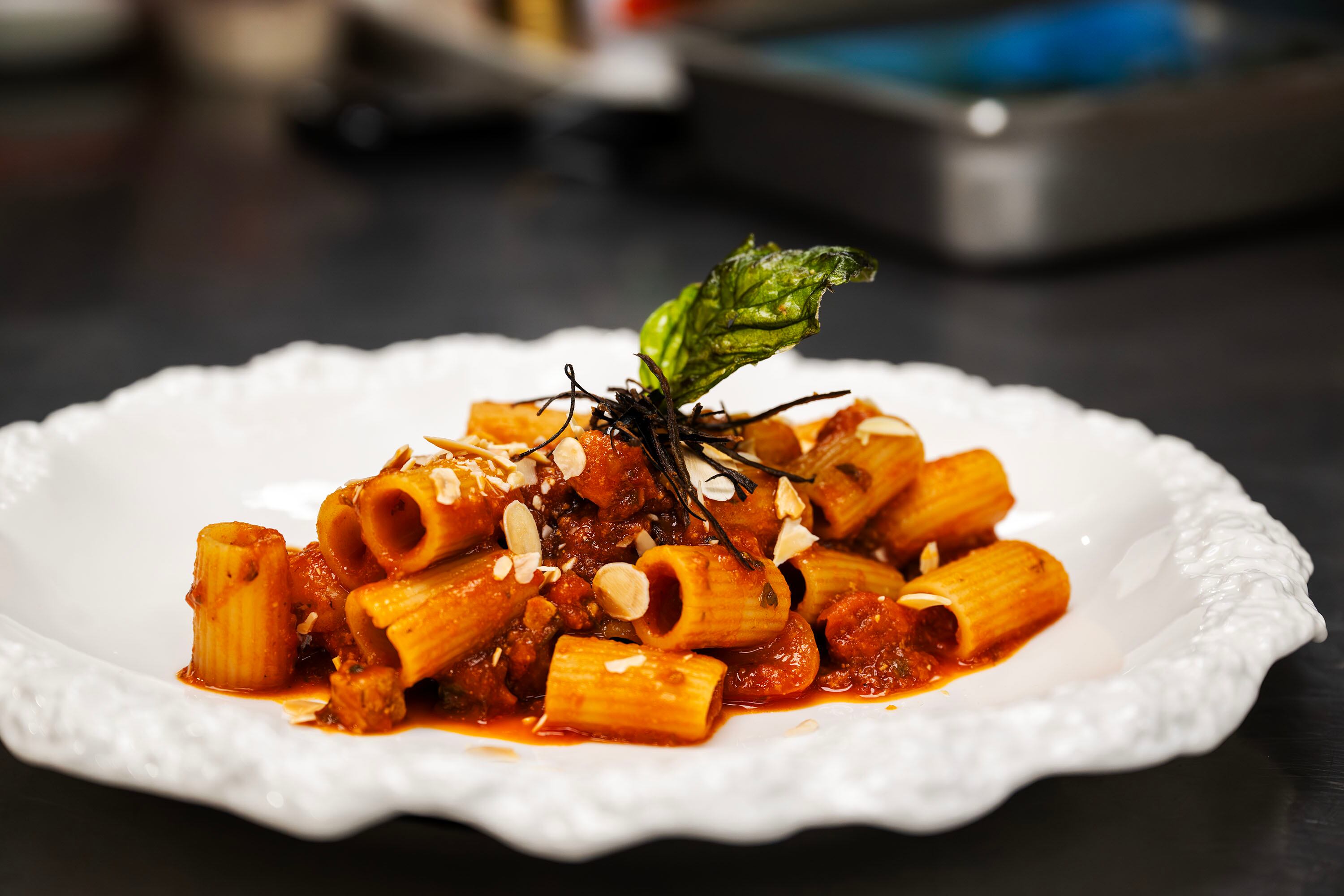 A dish at 'Mina, a new Sicilian-inspired Italian restaurant, in Salt Lake City on Wednesday. The restaurant is inspired by the hometown of co-owner Giro Messeri.