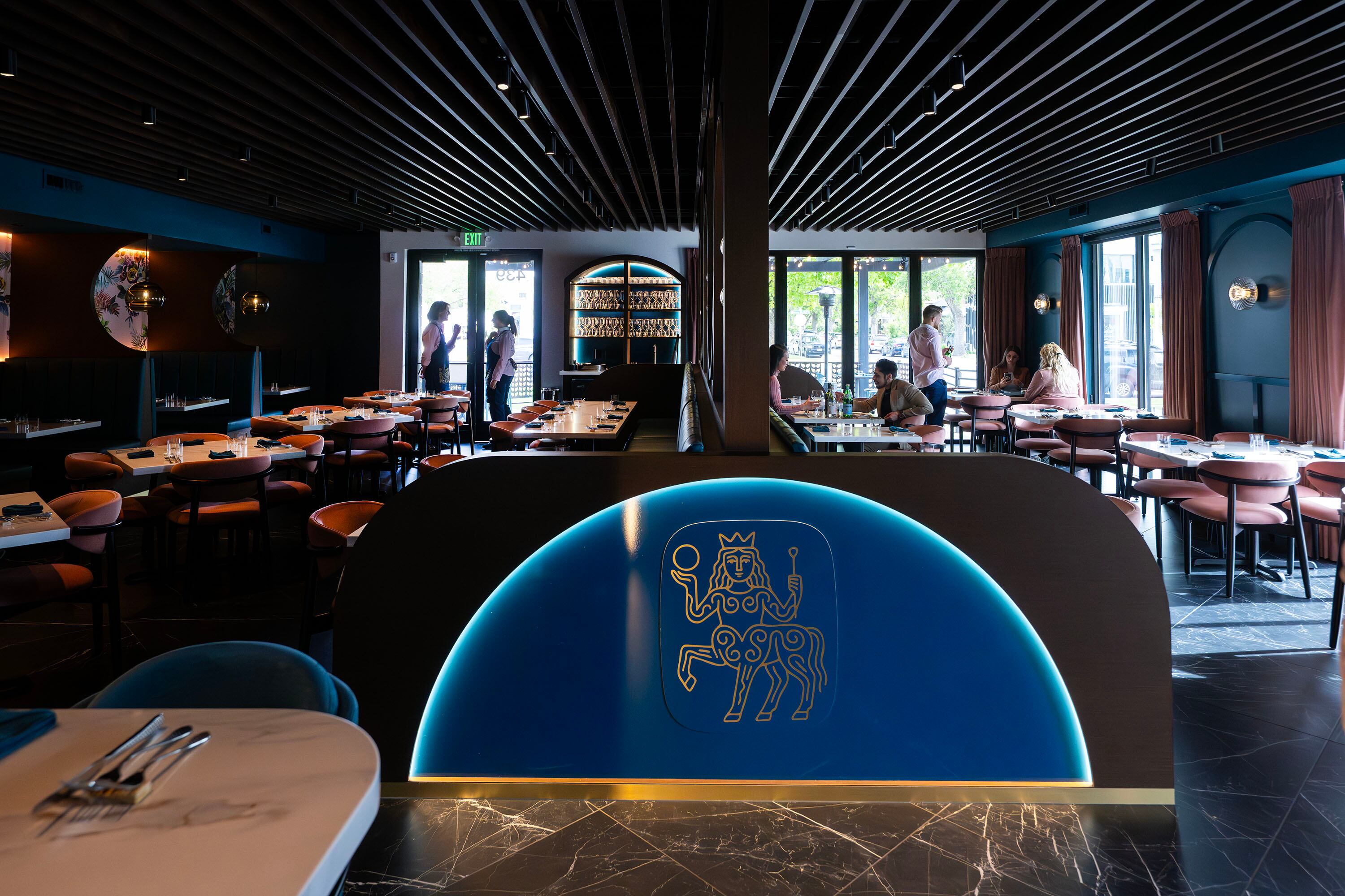 The dining room at Mina, a new Sicilian-inspired Italian restaurant, in Salt Lake City on Wednesday. The co-owners fully renovated the dining room, making it aesthetically pleasing.