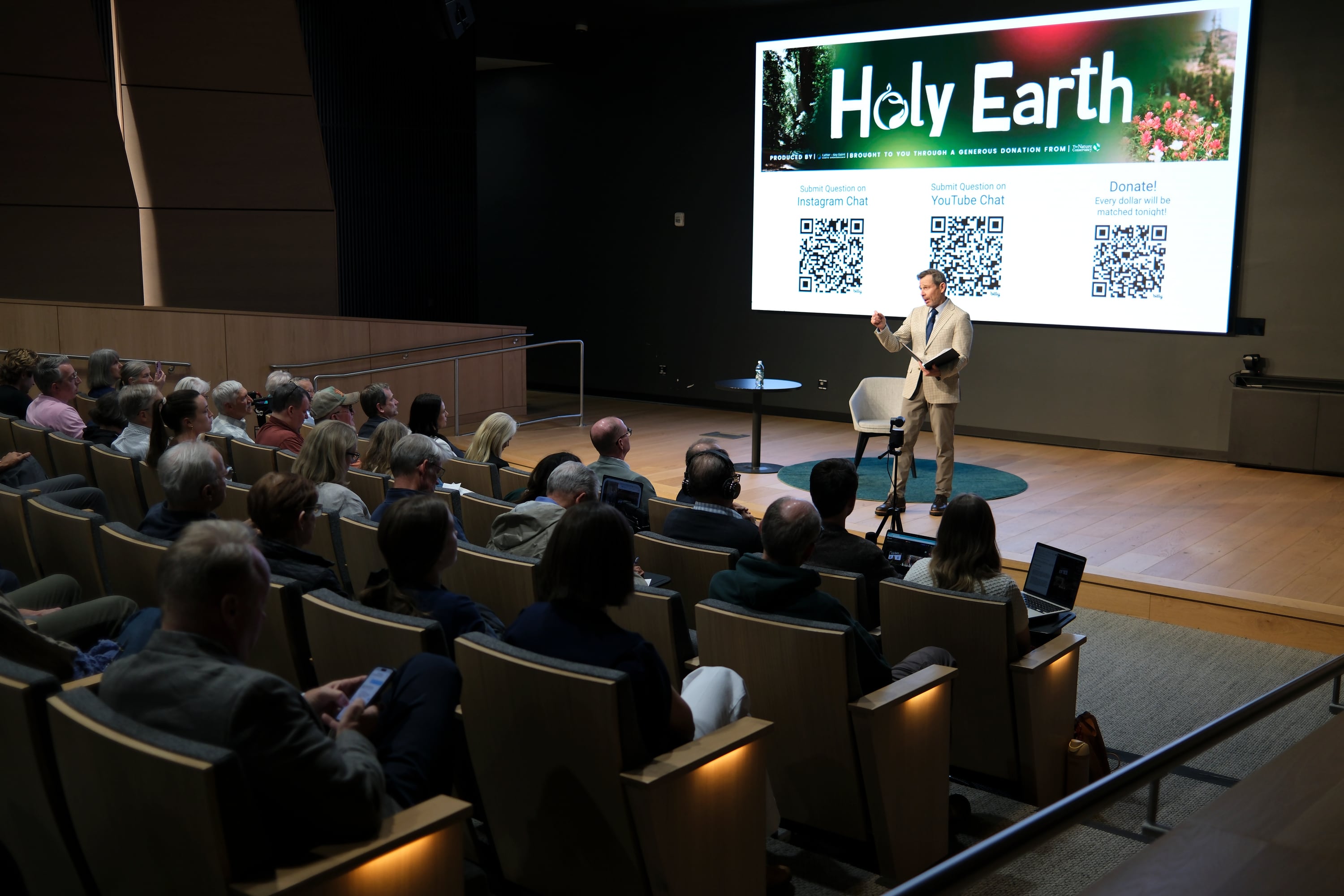 Sen. John Curtis, R-Utah, speaks at ”An Evening with Senator John Curtis: Bringing People Together for Constructive Conversation about Climate Change,” at the Scott C. Keller Business Building at UVU in Orem on Monday.
