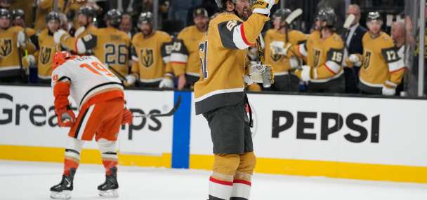 Barbashev scores late on disputed goal as the Golden Knights beat the Ducks 3-1 in Game 1