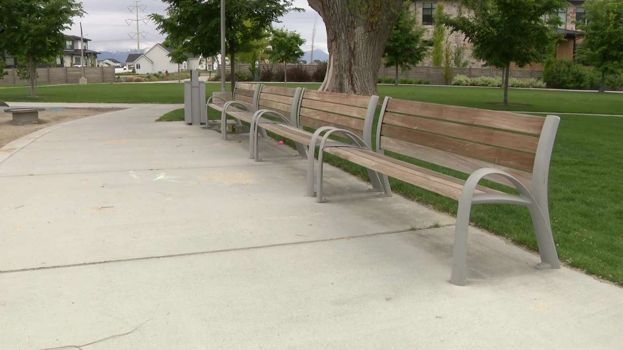 Sunset Beach Park in Vineyard, Tuesday. The 3-acre public space along the shores of Utah Lake was recently listed for auction by Utah County because of years of unpaid property taxes.