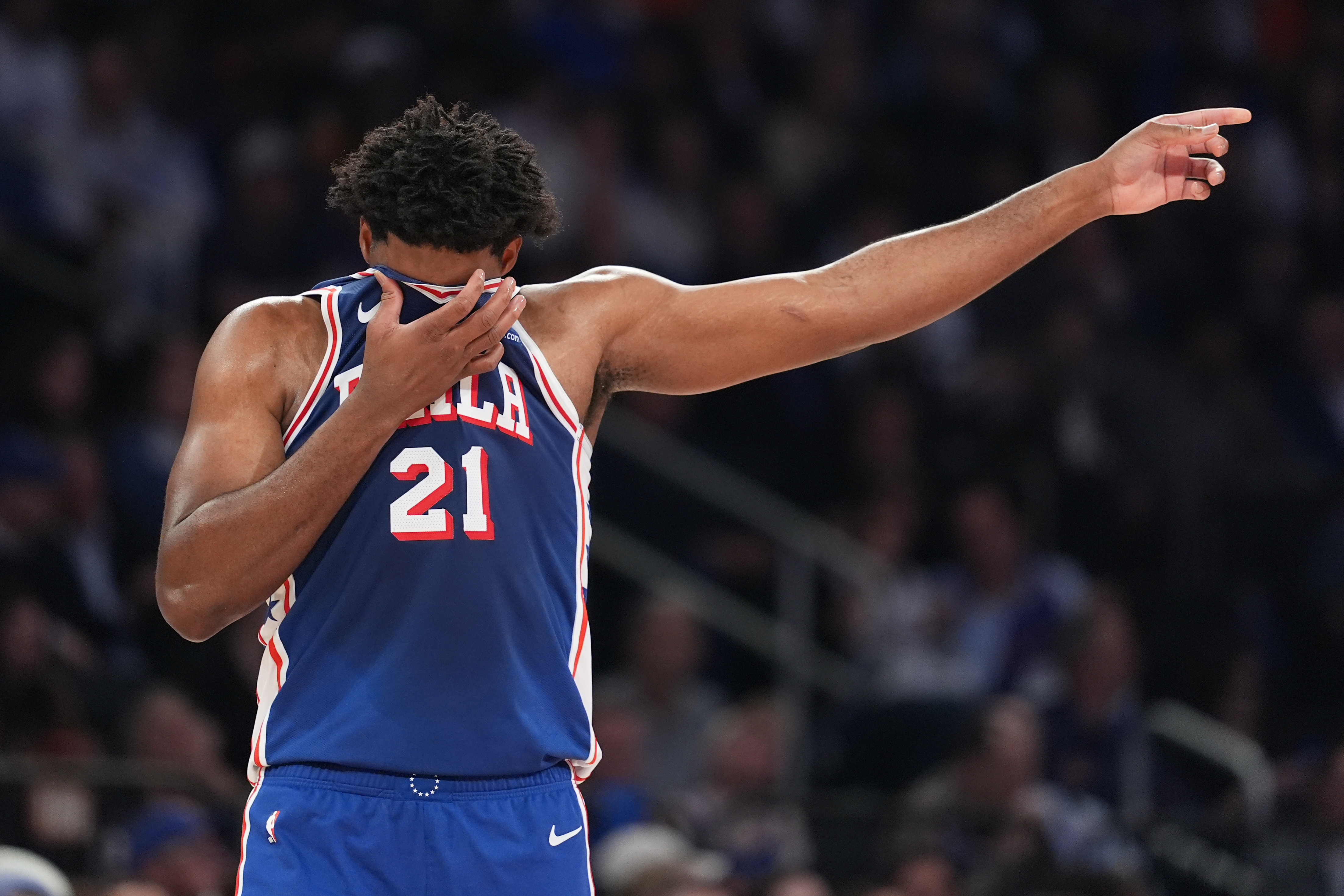 Joel Embiid is out for Game 2 of the 76ers' series against the Knicks with ankle and hip injuries
