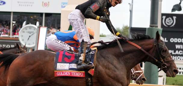 Kentucky Derby winner Golden Tempo is not running in the Preakness