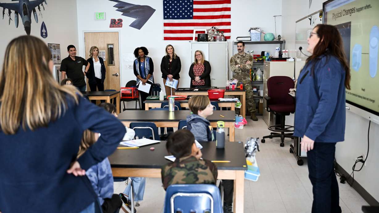 A Starbase classroom at Hill Air Force Base is pictured on Nov. 15, 2022. Officials at the base said the program is ending once the current school year wraps up.