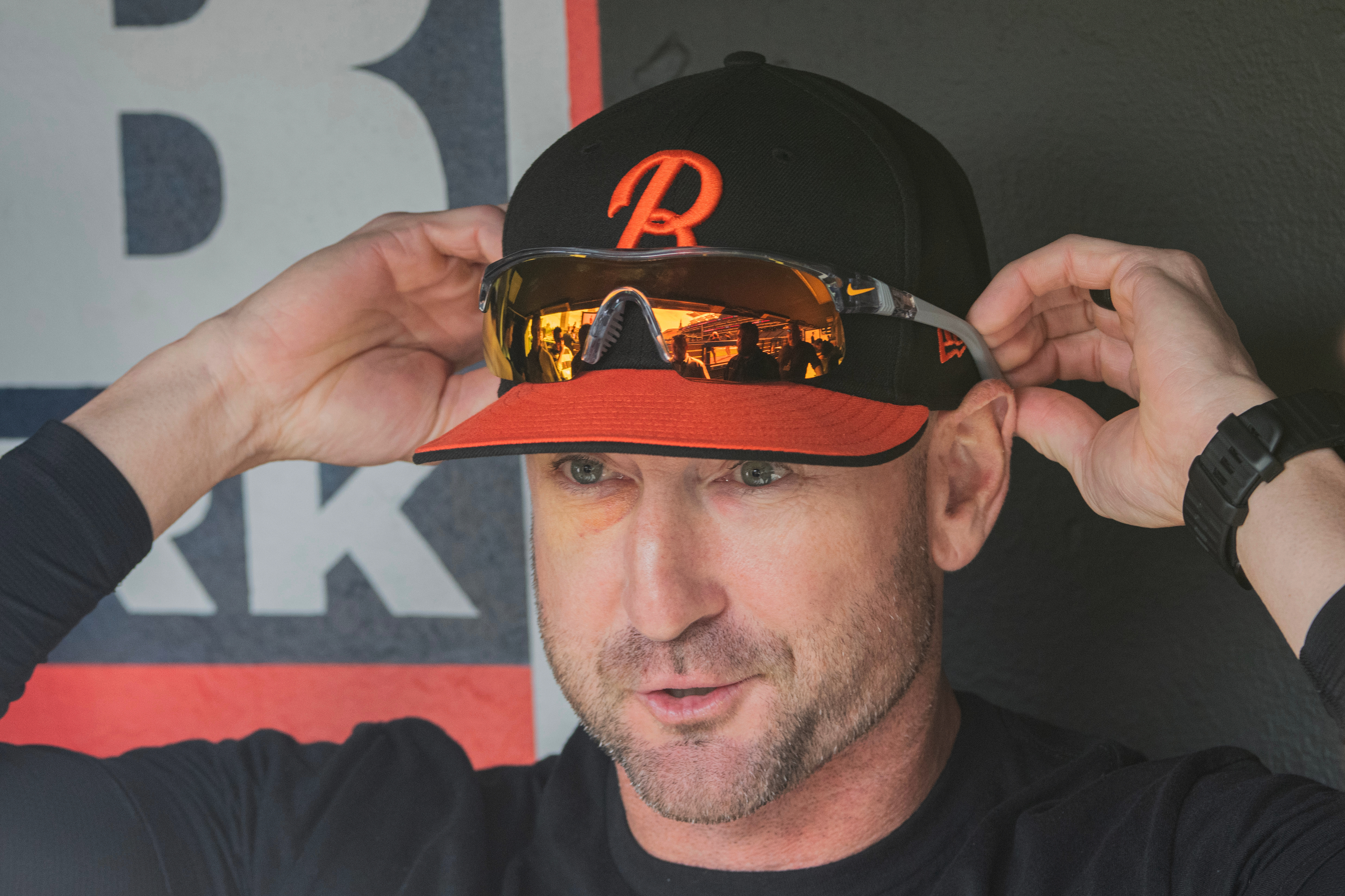 Baltimore Orioles manager Craig Albernaz speaks with reporters before a baseball game against the Cleveland Guardians, Friday, April 17, 2026, in Cleveland. 
