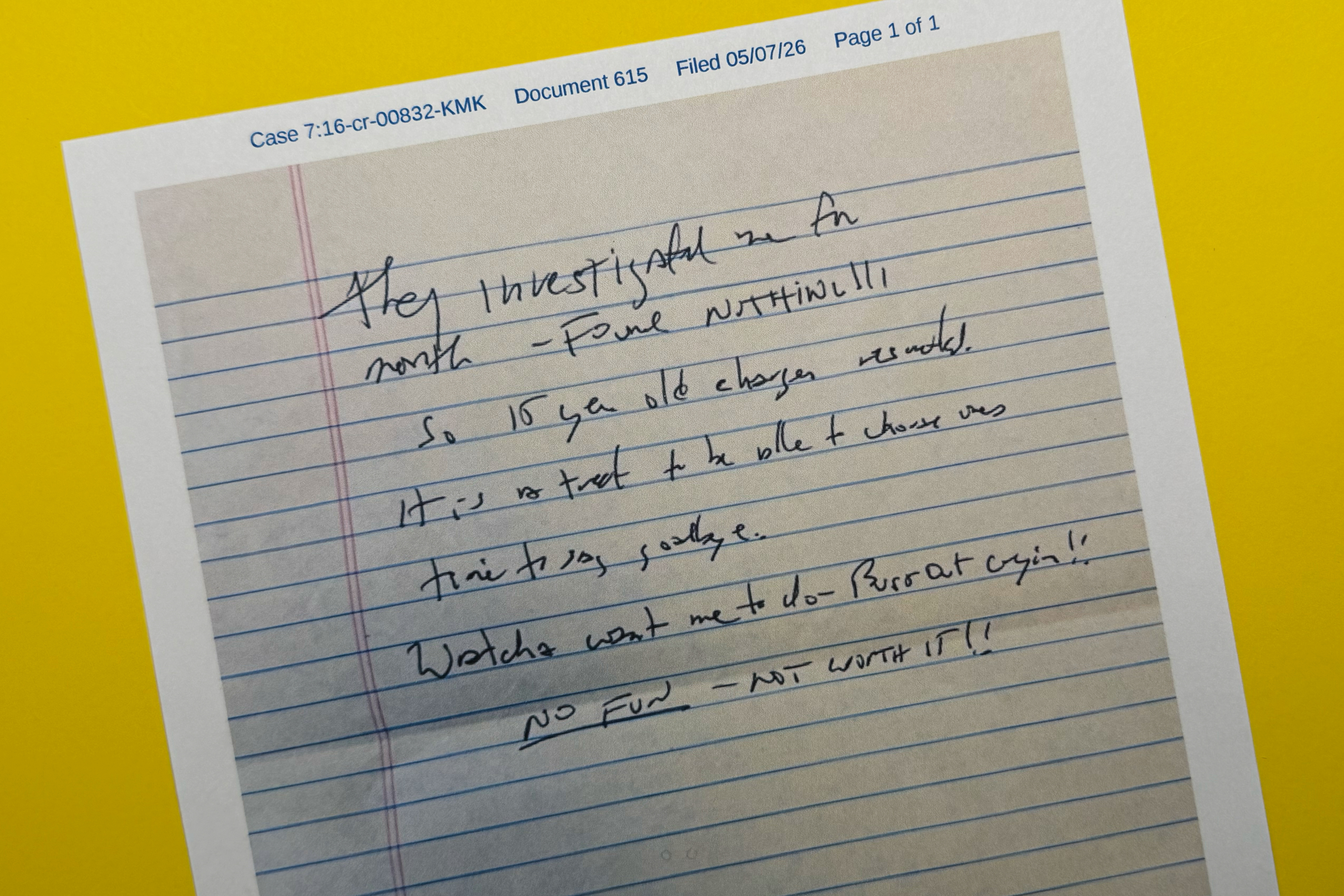 Handwriting on newly released note matches one found after Epstein's death, experts say