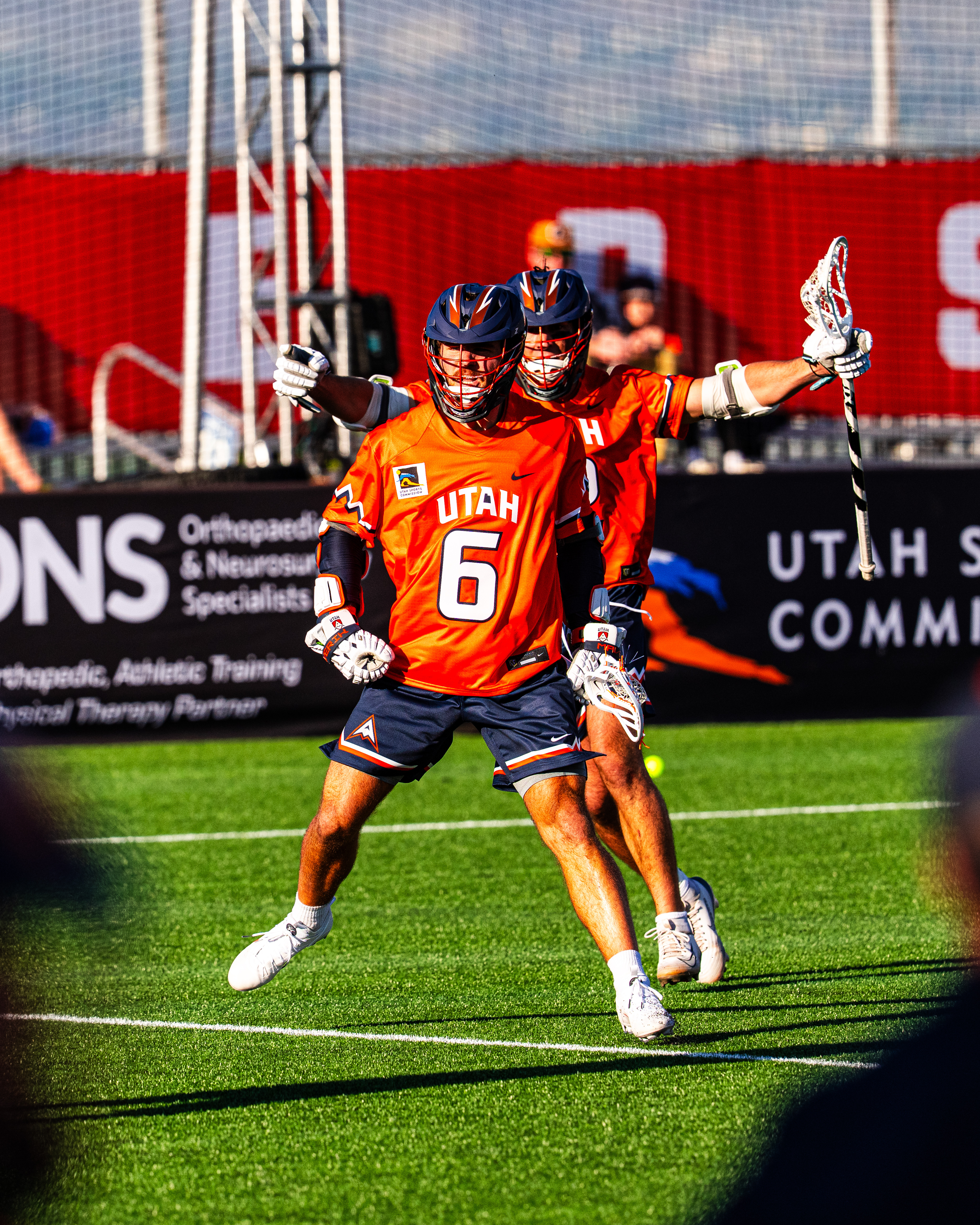Former University of Utah attackman Ryan Stines scored in the first half of his pro lacrosse debut for the Utah Archers, Friday, May 8, 2026 at Zions Bank Stadium in Herriman.