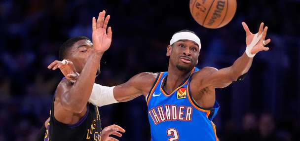 Champion Thunder hold off tenacious Lakers 115-110 in Game 4 for another playoff series sweep