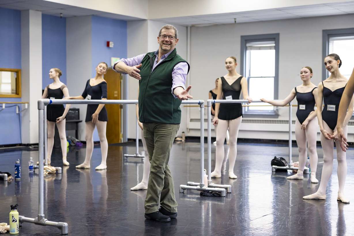 Artistic Director Adam Sklute teaches Ballet West dancers. Sklute announced he will retire next year after his 20th anniversary with the company.