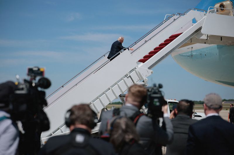 Trump lands in China for Xi summit with Nvidia CEO in tow