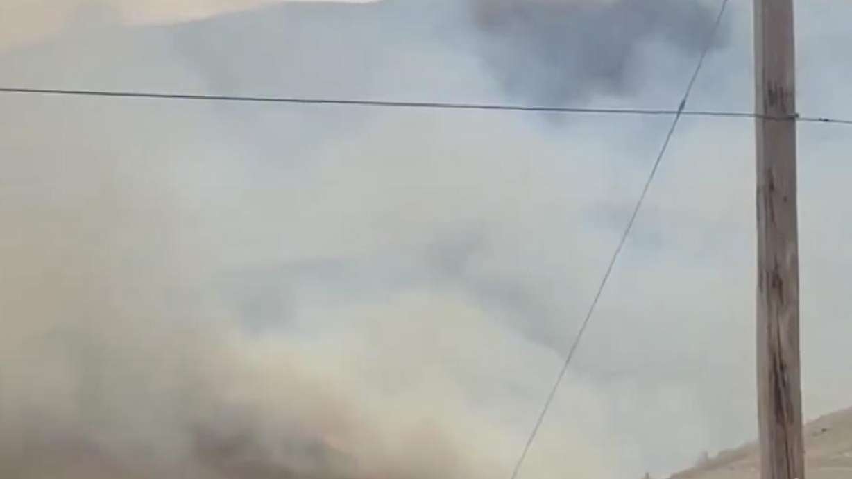 Gusty winds are fueling a large wildfire southwest of Leamington, Millard County, that grew to an estimated 400 acres on Wednesday,