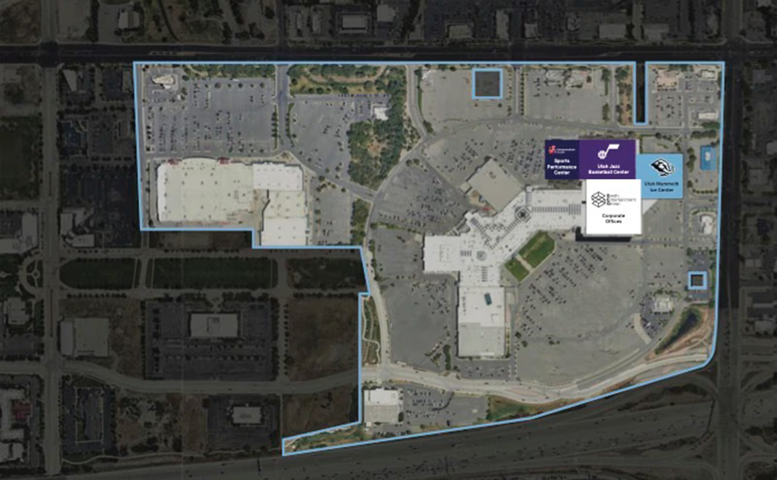A proposed layout of the Smith Entertainment Group's revamped Shops at South Town in Sandy, Wednesday. The group announced plans to construct a new sports medicine center, to open in 2028.