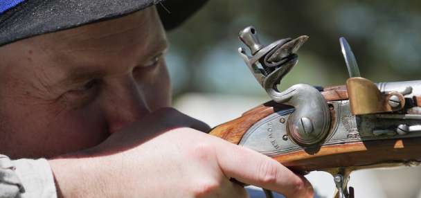 Muskets like those from 1776 are mostly exempt from today's gun laws