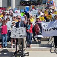 Hundreds gather at Capitol to rally against Box Elder data center proposal