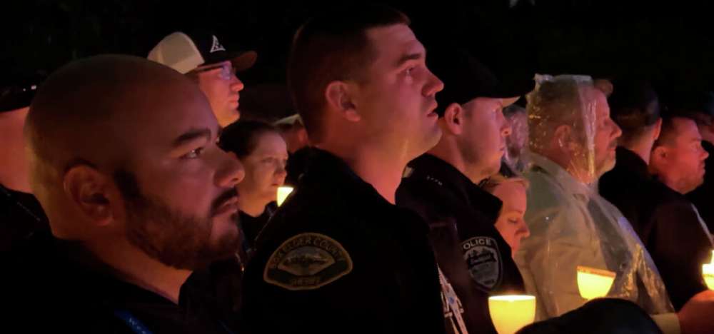 Families, colleagues honor fallen Tremonton-Garland officers during Police Week Candlelight Vigil