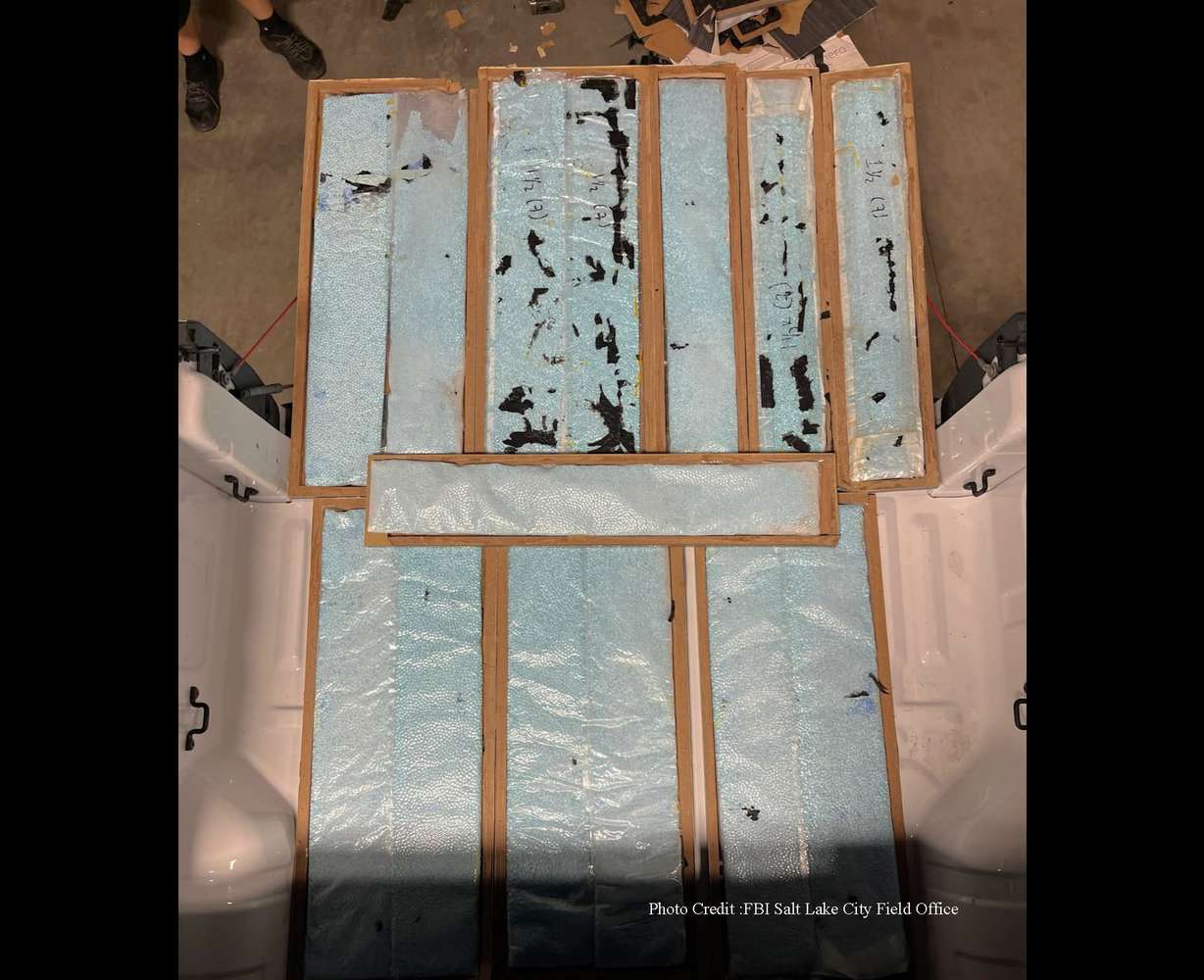 Thousands of fentanyl pills hidden within wooden furniture panels at Crisantos Javier Sotelo Valencia's residence in West Valley City were seized by the FBI.