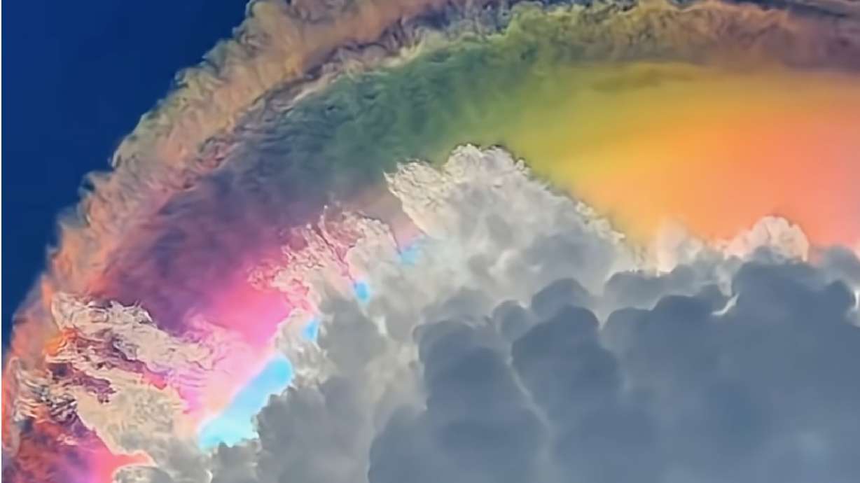 A rare iridescent cloud that appeared in the skies above the Indonesian locale of Jonggol on May 1 inspired awe and delight.