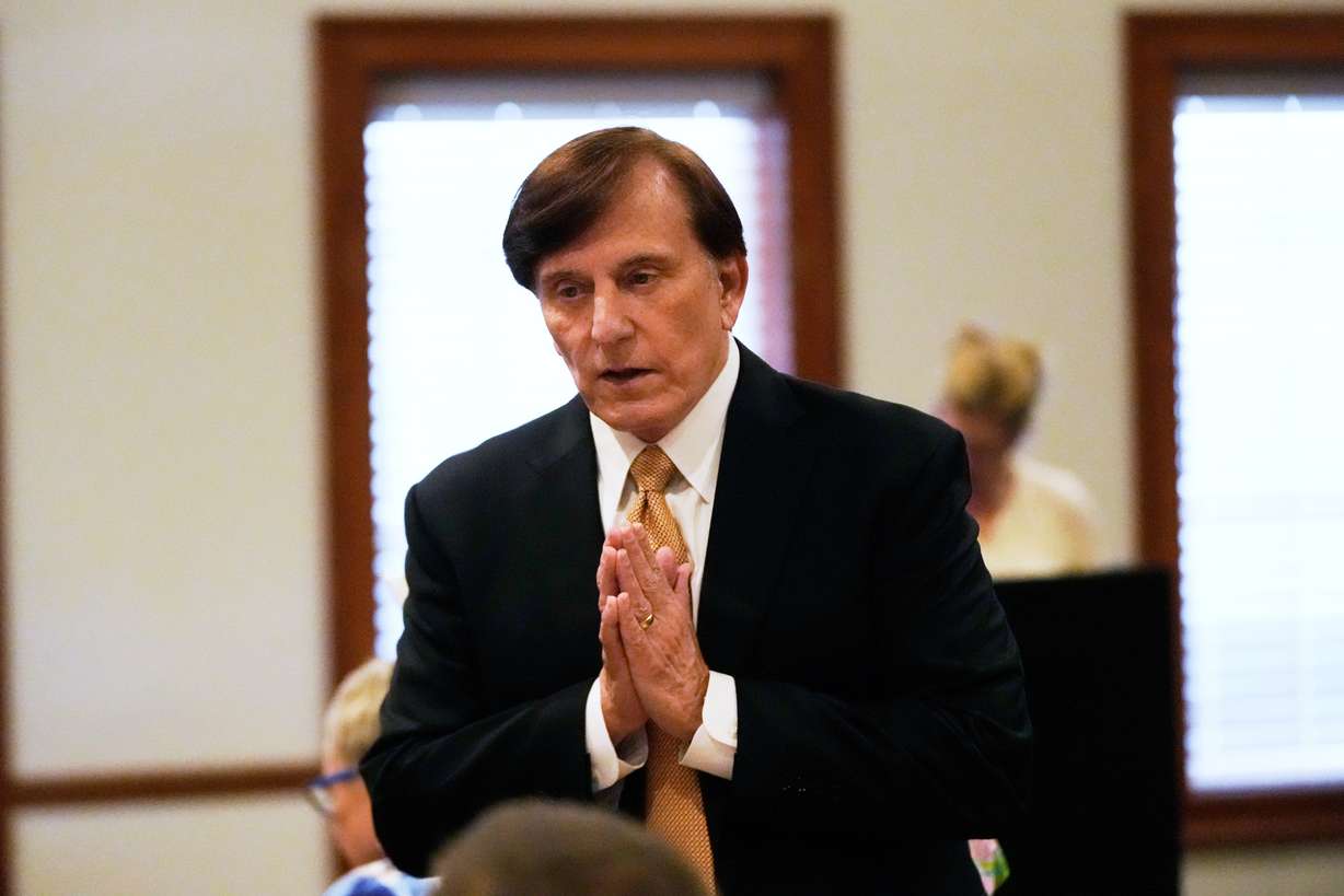Senate candidate, current Louisiana treasurer and former Rep. John Fleming, speaks at a Ronald Reagan Newsmaker Luncheon in Baton Rouge, La., May 12. Fleming was defeated by Rep. Julia Letlow in Saturday's primary runoff election.