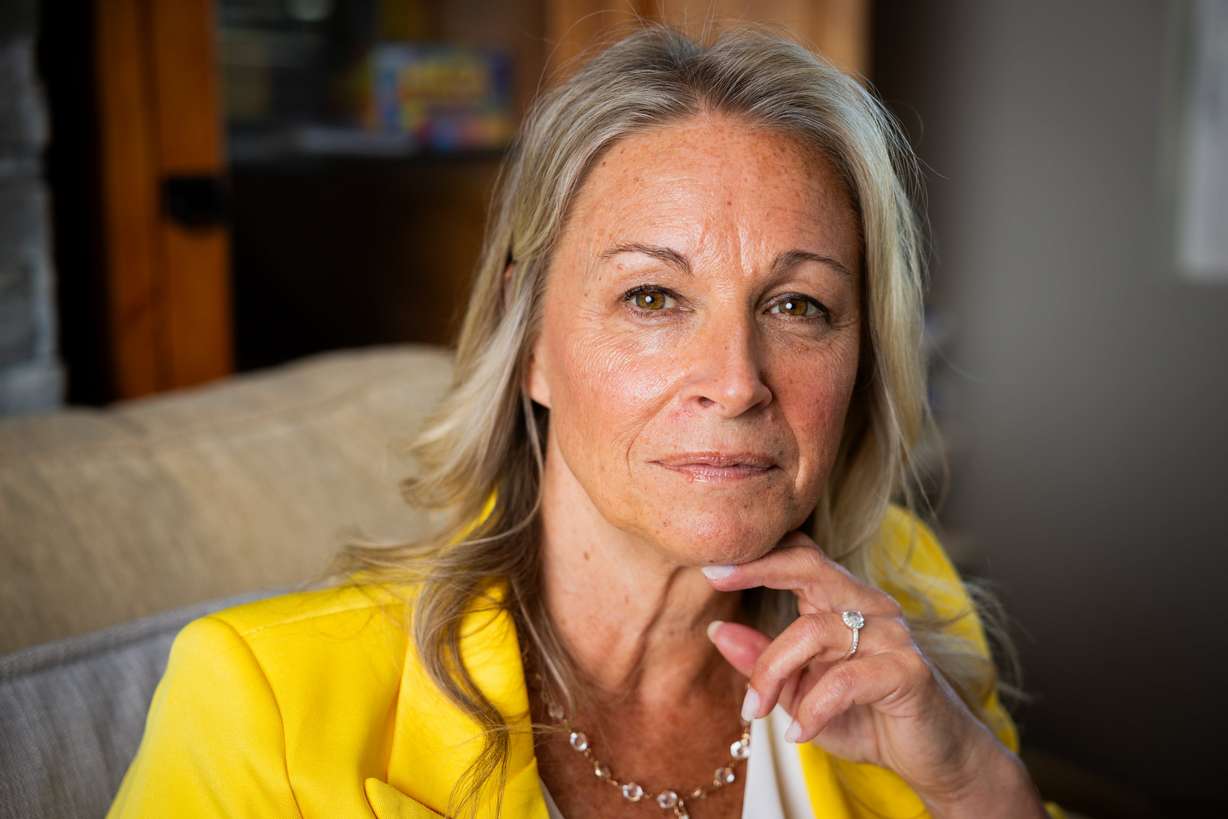 Tonia Tewell, founder and director of Holding Out HELP, a nonprofit that helps people fleeing polygamy with housing, food, clothing and education, poses at Holding Out HELP's office in Draper on May 6.