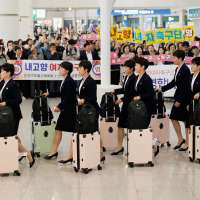 North Korean women's soccer team arrives in South Korea for regional tournament