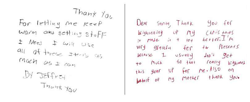 Quarters For Christmas Child Note