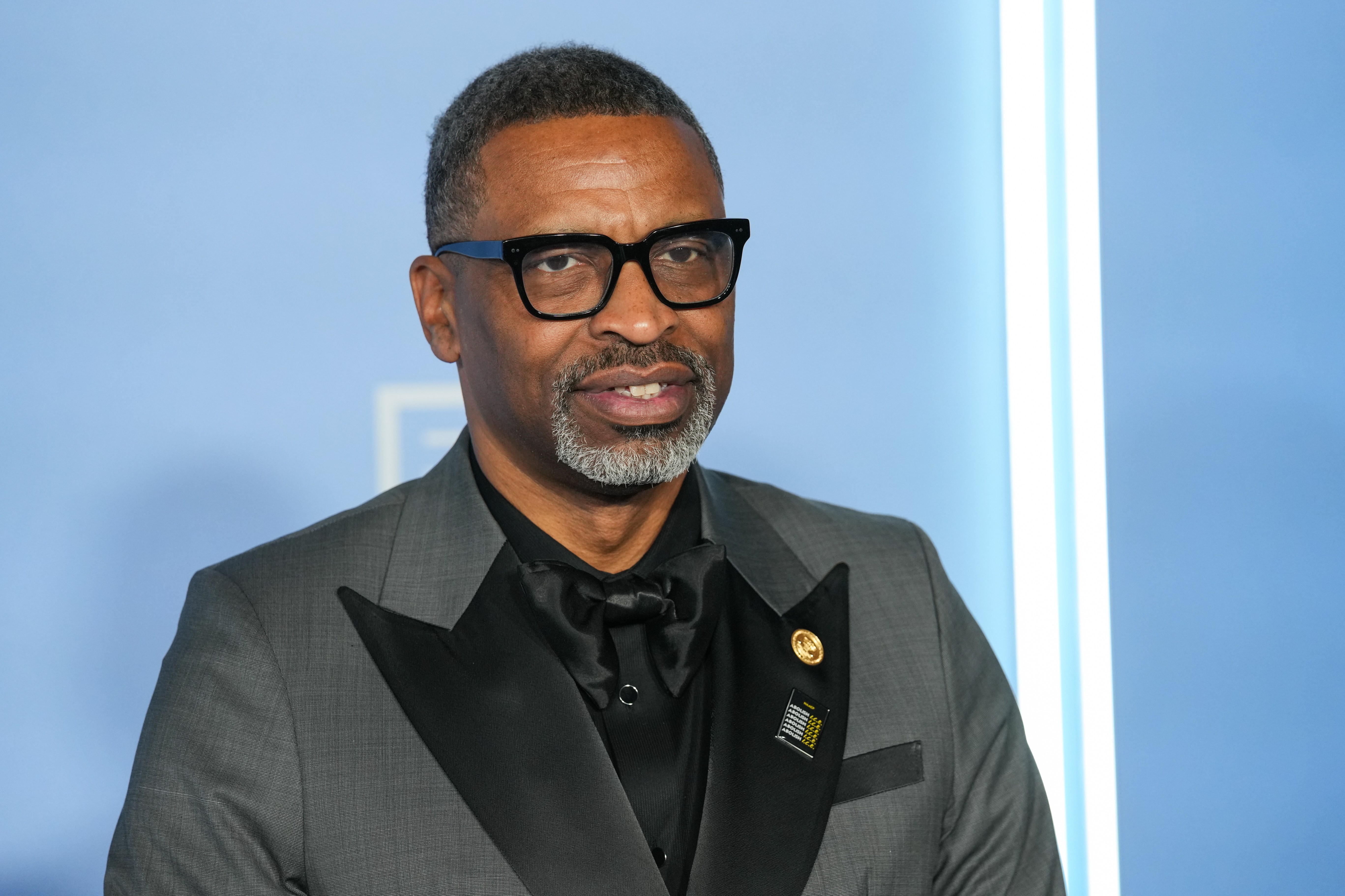 FILE - NAACP President Derrick Johnson arrives at the 57th NAACP Image Awards, Feb. 28, 2026, in Pasadena, Calif. 