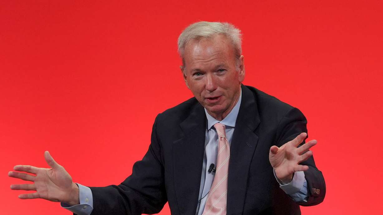Former CEO of Google, Eric Schmidt, in London, Oct. 14, 2024. As artificial intelligence casts a shadow over career prospects, it is becoming an unwelcome subject at this season's college commencements.