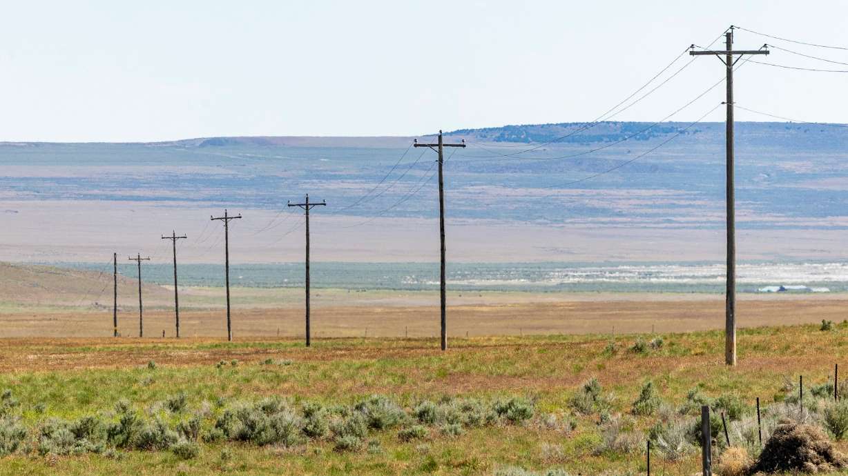 Land proposed for the Stratos Project, a data center in the Hansel Valley area of Box Elder County, on May 12.