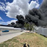 Salt Lake City crews fight 3-alarm industrial fire