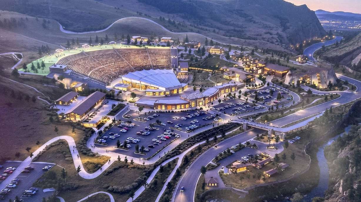 A rendering of the proposed Vesper Amphitheater in Provo Canyon that David Osmond announced Tuesday.
