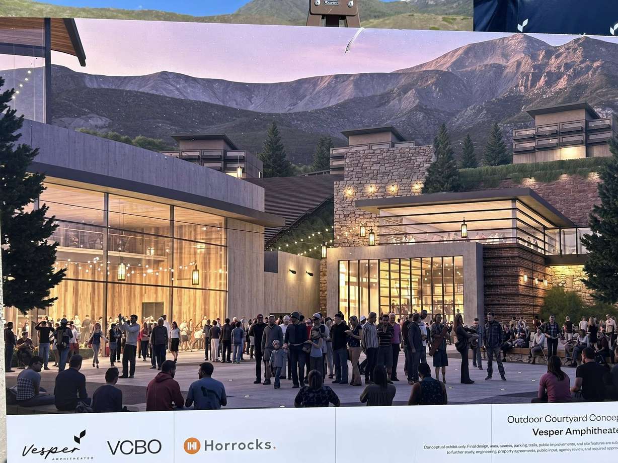 A rendering of the proposed Vesper Amphitheater in Provo Canyon that David Osmond announced Tuesday.