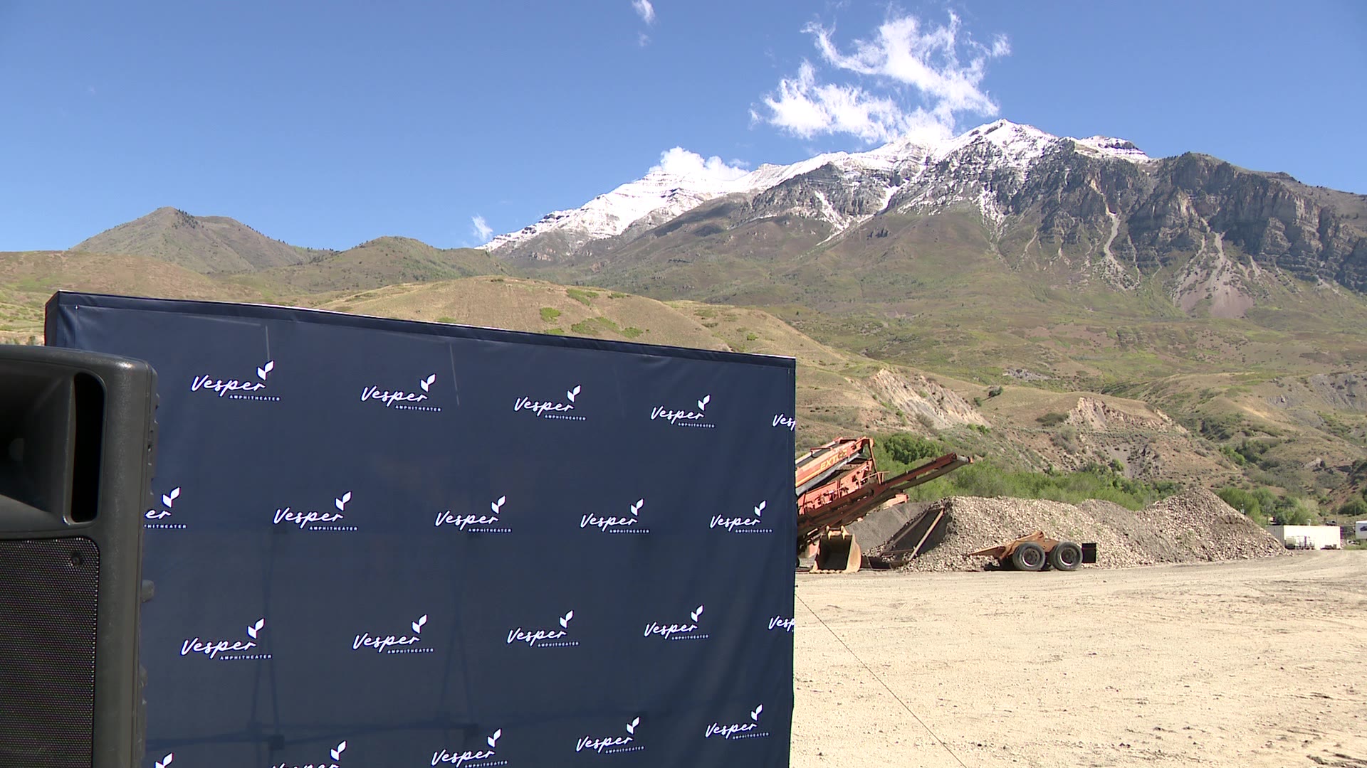 David Osmond announced his plans to build Vesper Amphitheater at the site of a mining facility just off of Provo Canyon Road in Provo Canyon on Tuesday.