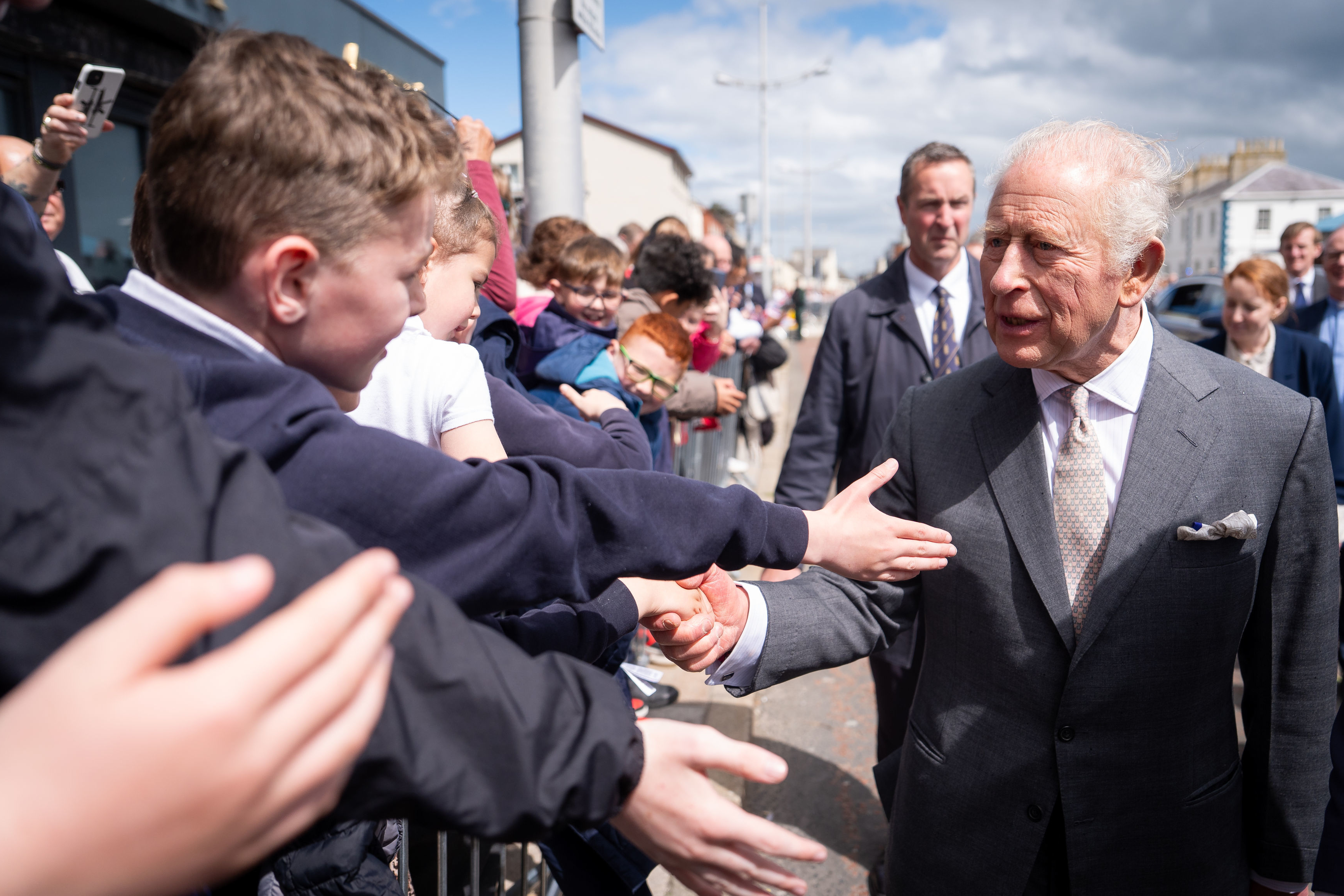 Seagull splatters King Charles III during Northern Ireland visit