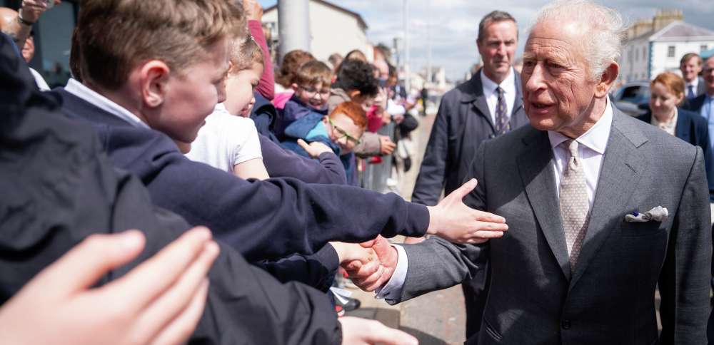 Seagull splatters King Charles III during Northern Ireland visit