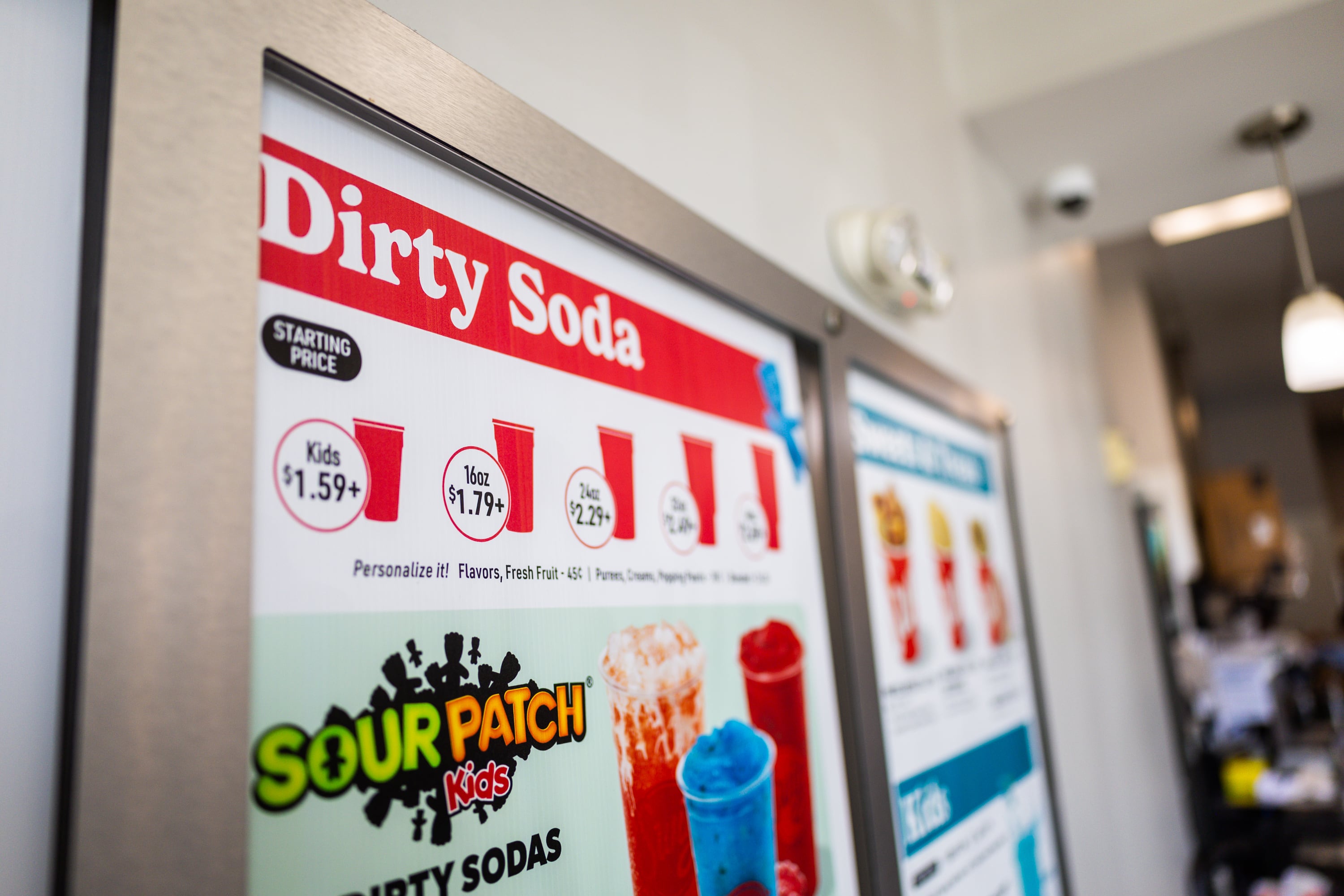 The menu at a Swig in South Jordan on March 12.