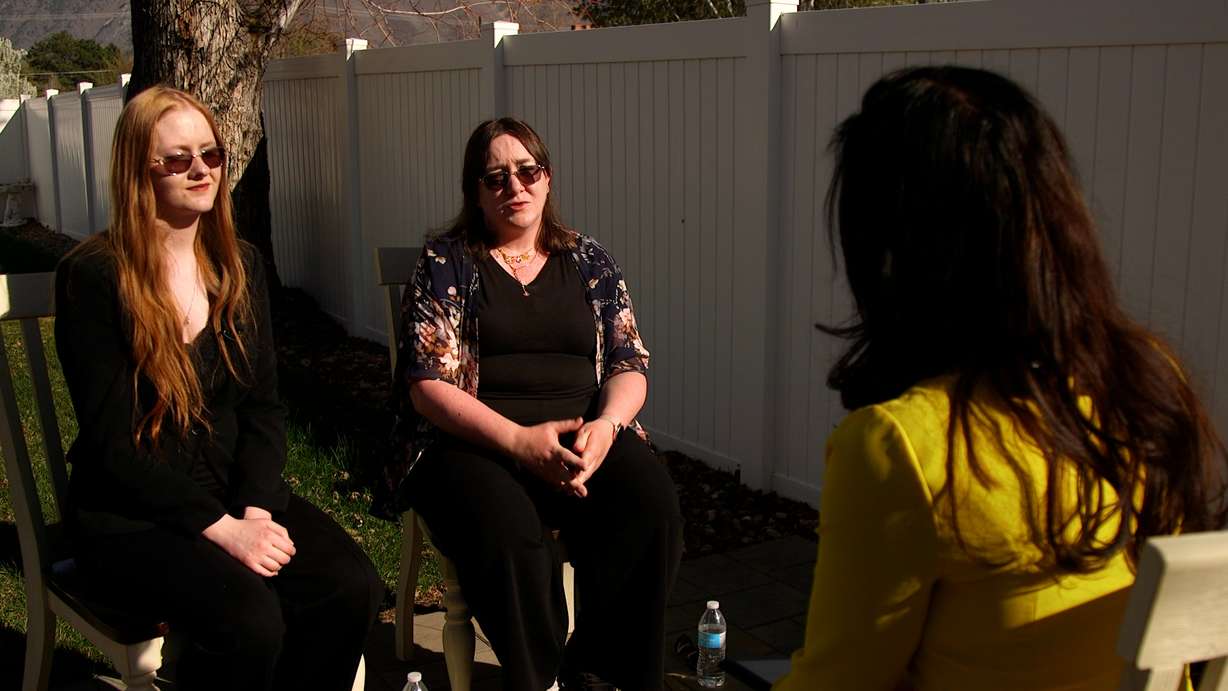 Crystal and her mother, Amy, talk with KSL about school safety concerns after an incident at Brighton High School. An investigation showed discrepancies between school district and State Board of Education data on weapons in schools.