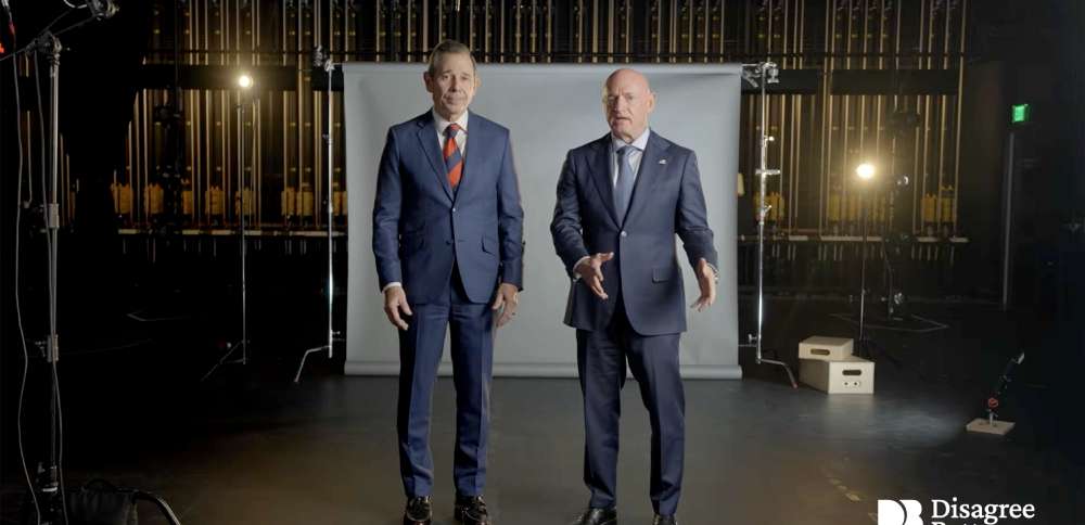 Sens. John Curtis and Mark Kelly debut video campaign urging parties to 'disagree better'
