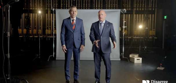 Sens. John Curtis and Mark Kelly debut video campaign urging parties to 'disagree better'