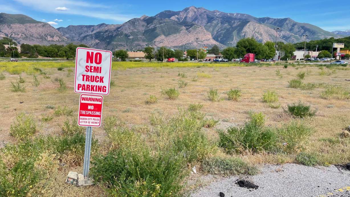 An Idaho firm has acquired a long-vacant site off 12th Street and Wall Avenue in Ogden and plans to redevelop the location, probably with new retailers. The site is pictured Wednesday.