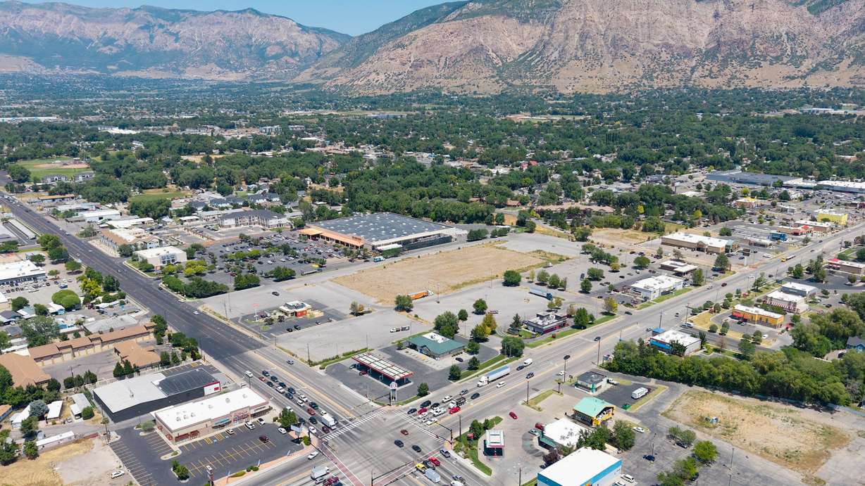 An Idaho firm has acquired a long-vacant site off the northeast corner of 12th Street and Wall Avenue in Ogden and plans to redevelop the land. The undated photo looks to the northeast and the parcel is in the lower center portion of the picture.