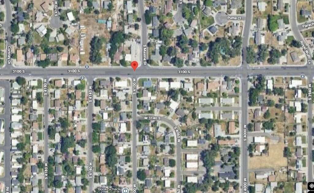 A map showing where Michael Jetnil was struck by a car on May 13, leaving him in a coma, Wednesday. Family and neighbors are now calling for safety improvements along the roadway.