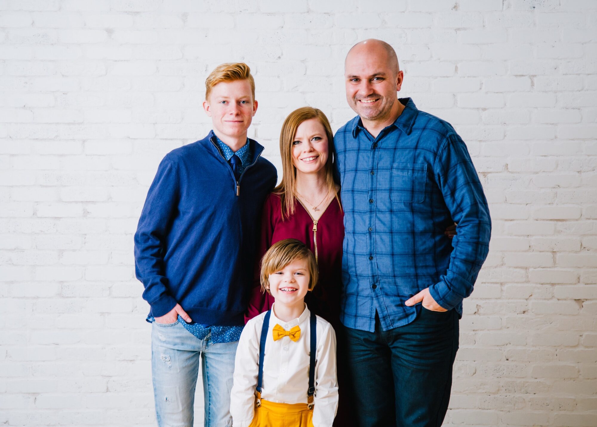 The Stevens family. The family's youngest son, Asher, is attending a therapeutic preschool to help with his anxiety.