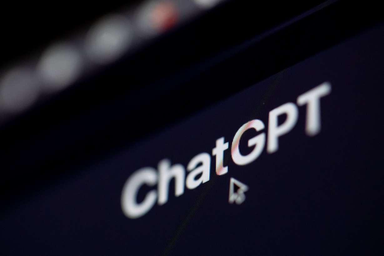 Artificial intelligence service ChatGPT on a computer in Salt Lake City on Jan. 18, 2023. A recent Deseret News poll showed Utahns have a love-hate relationship with AI.