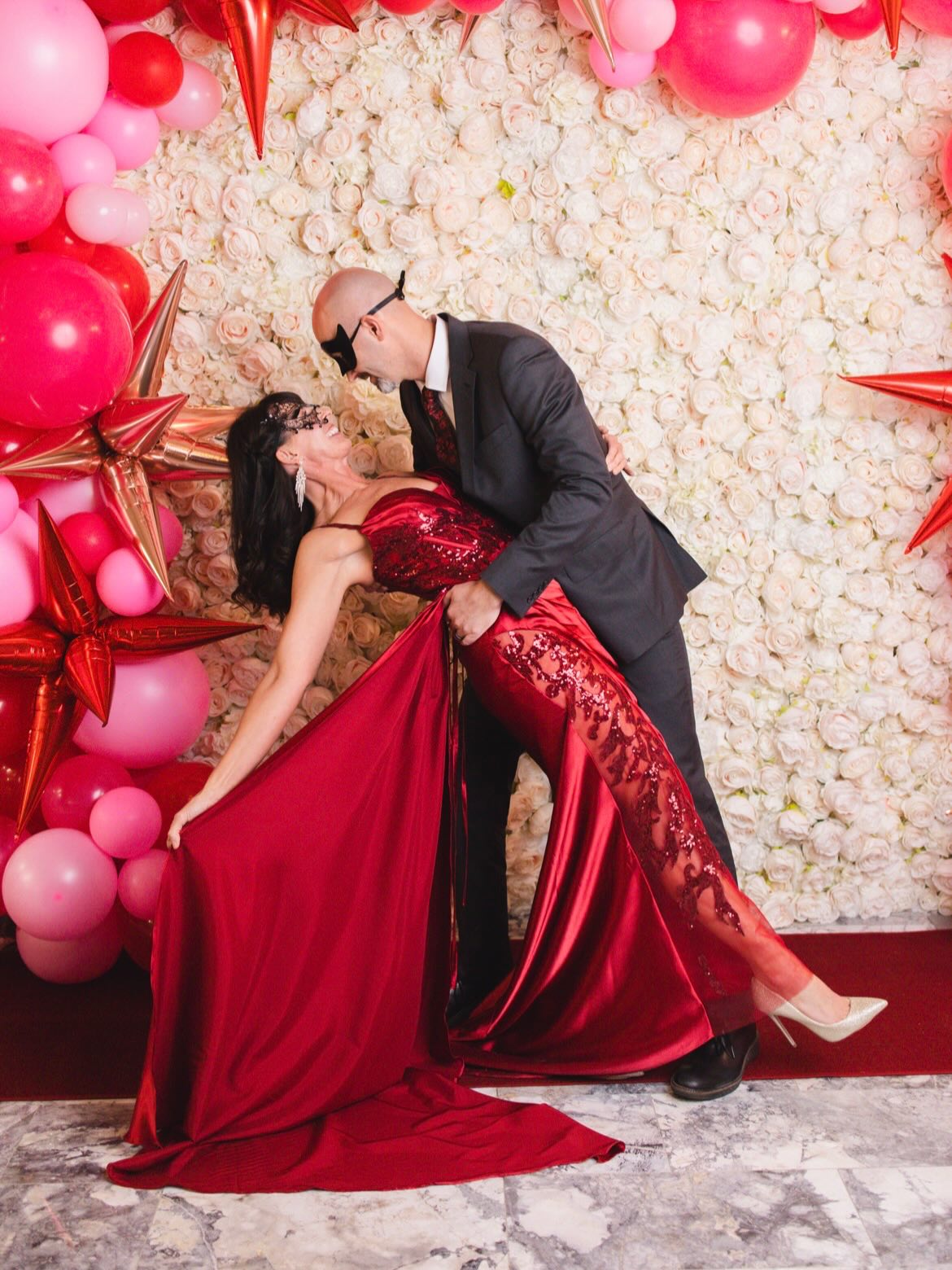 womens burgundy dress Luxury Burgundy Mermaid Evening Dress with Cape Sleeves SS145 main image 1