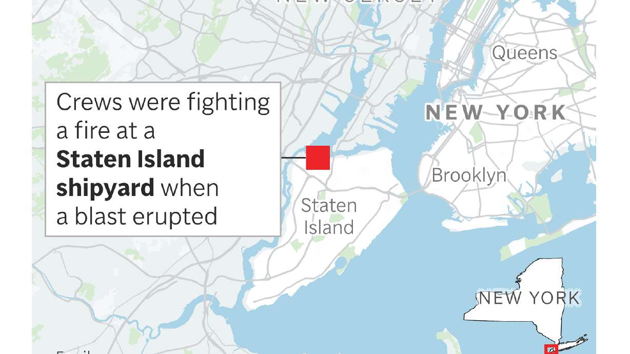 A blast at a shipyard on New York's Staten Island Friday injured several people, fire officials say. One person died in the blast and 36 more were injured.