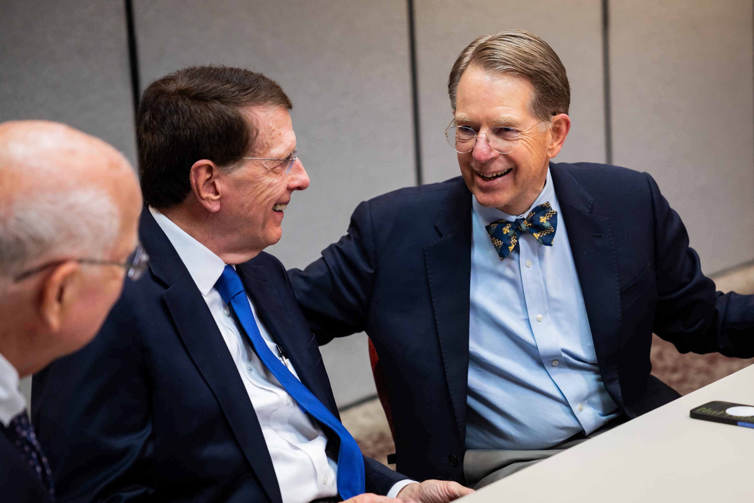 Utah lawyer Jim McConkie, right, is investigating a possible lawsuit to halt the federal proposal to build an immigrant detention center in Salt Lake City. He's pictured March 31 in Salt Lake City.
