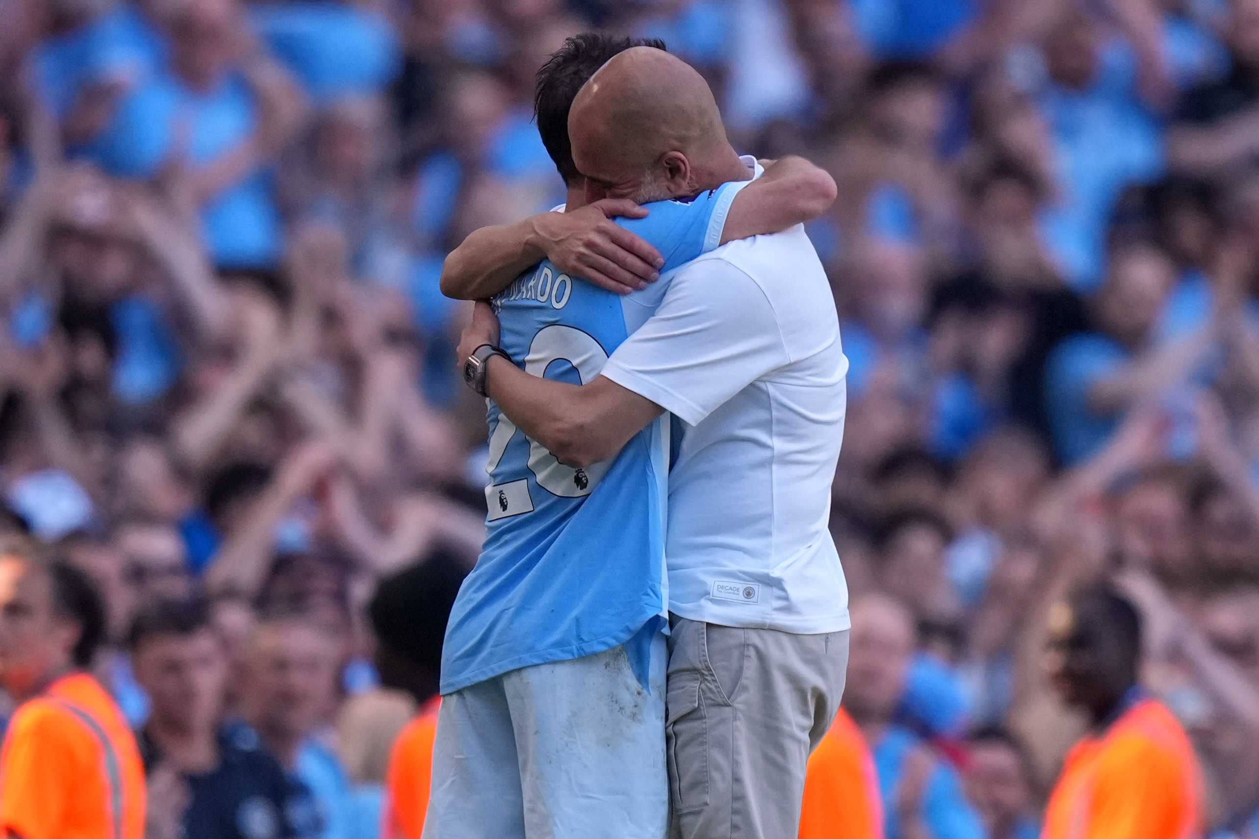 Pep Guardiola fights back tears and says goodbye as Man City fans implore him to stay 10 more years