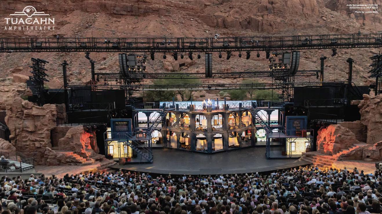 With the desert cliffs as a backdrop, Tuacahn embraces all the ups and downs of open-air theater